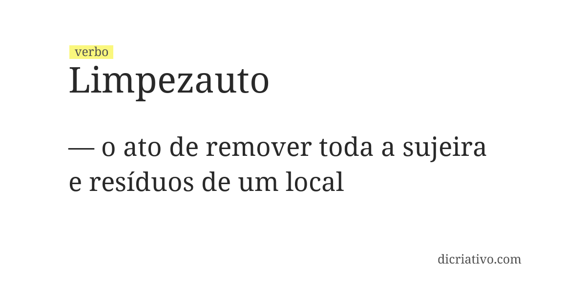 Significado de limpezauto