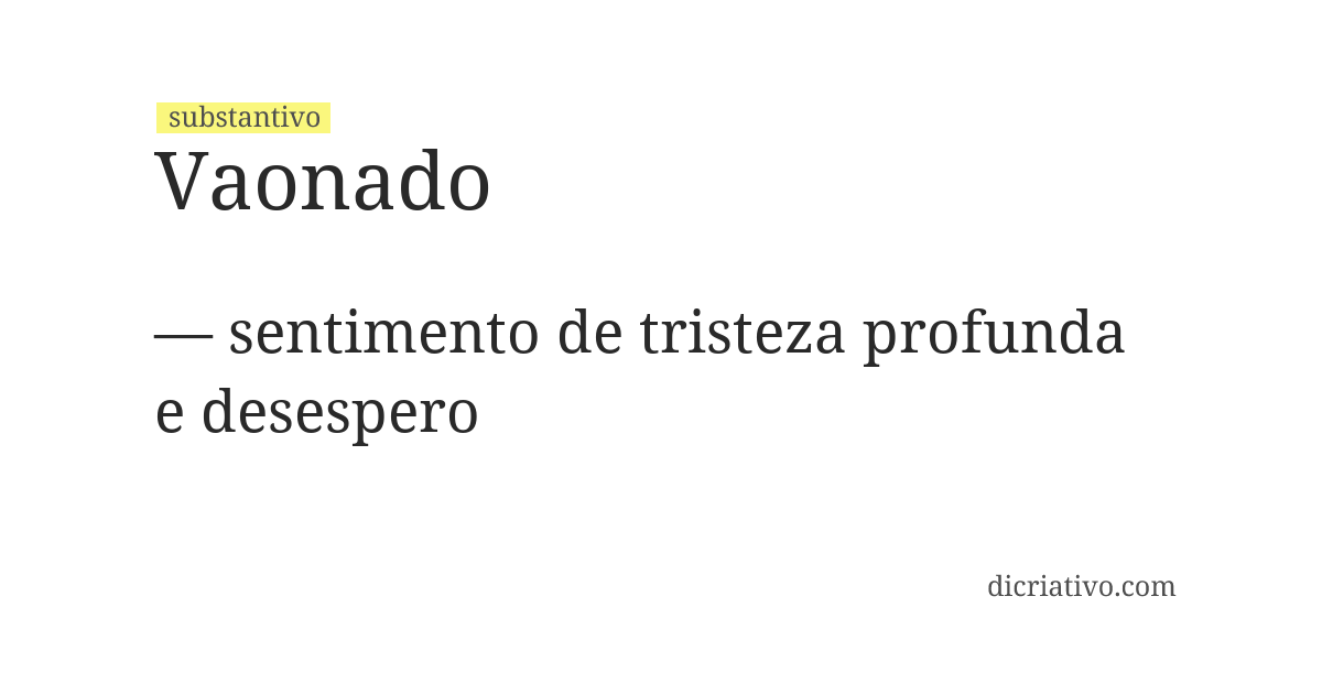 Significado de vaonado