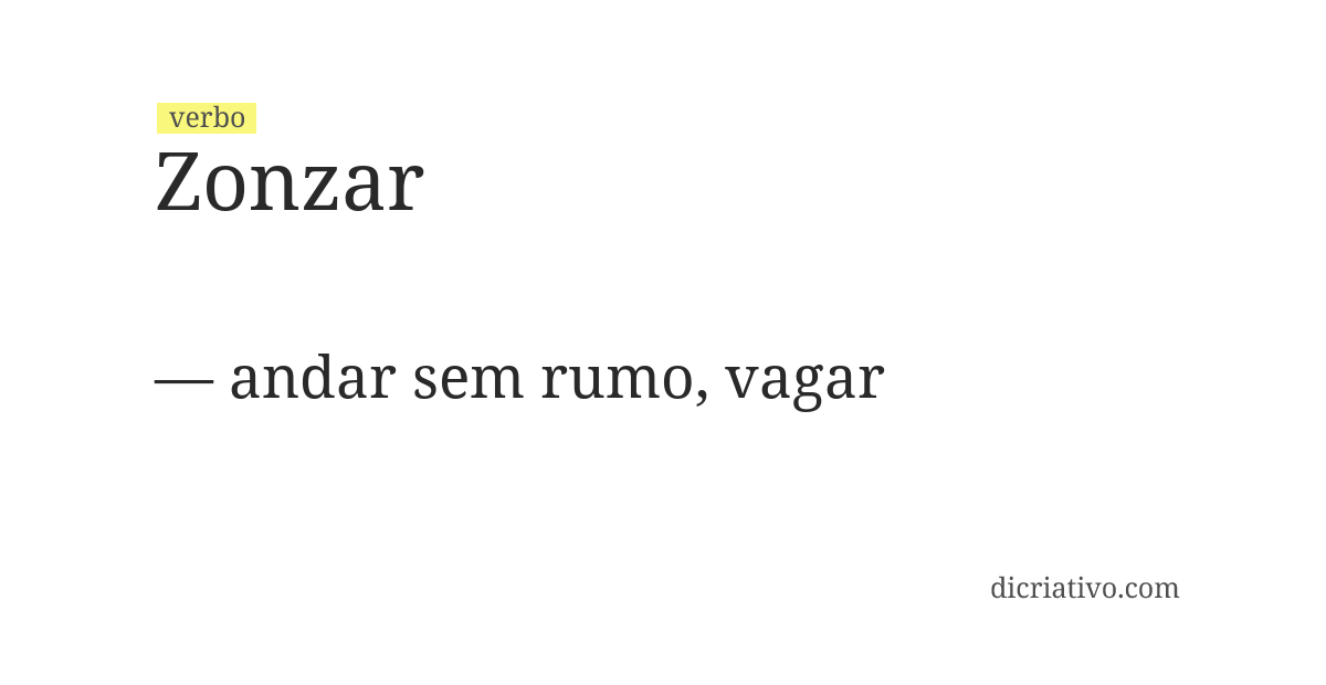Significado de zonzar
