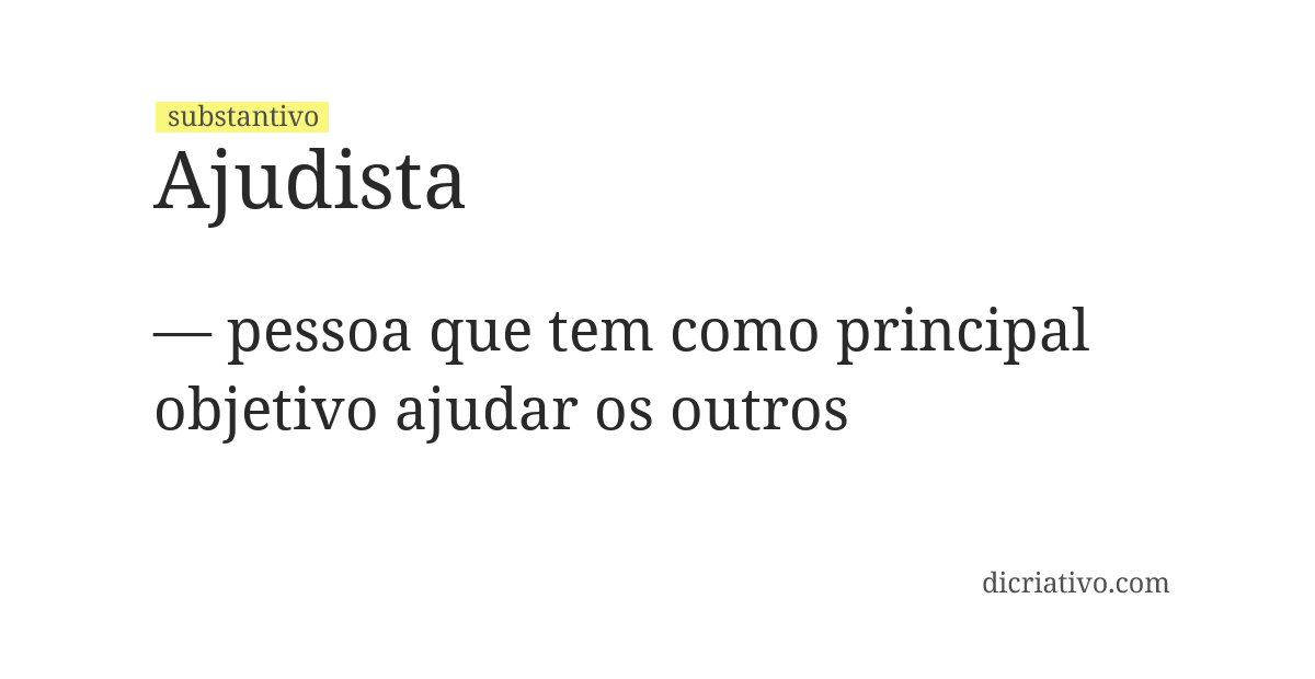 Significado de ajudista