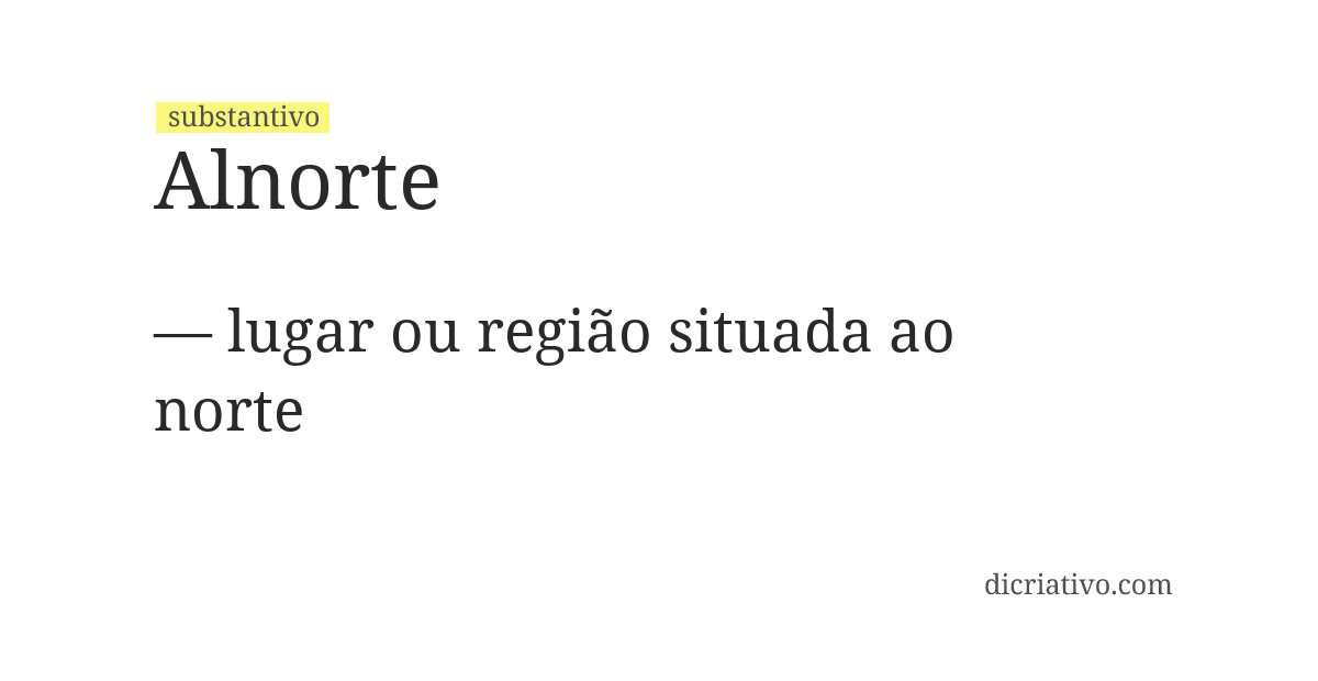 Significado de alnorte