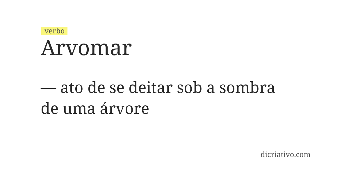 Significado de arvomar