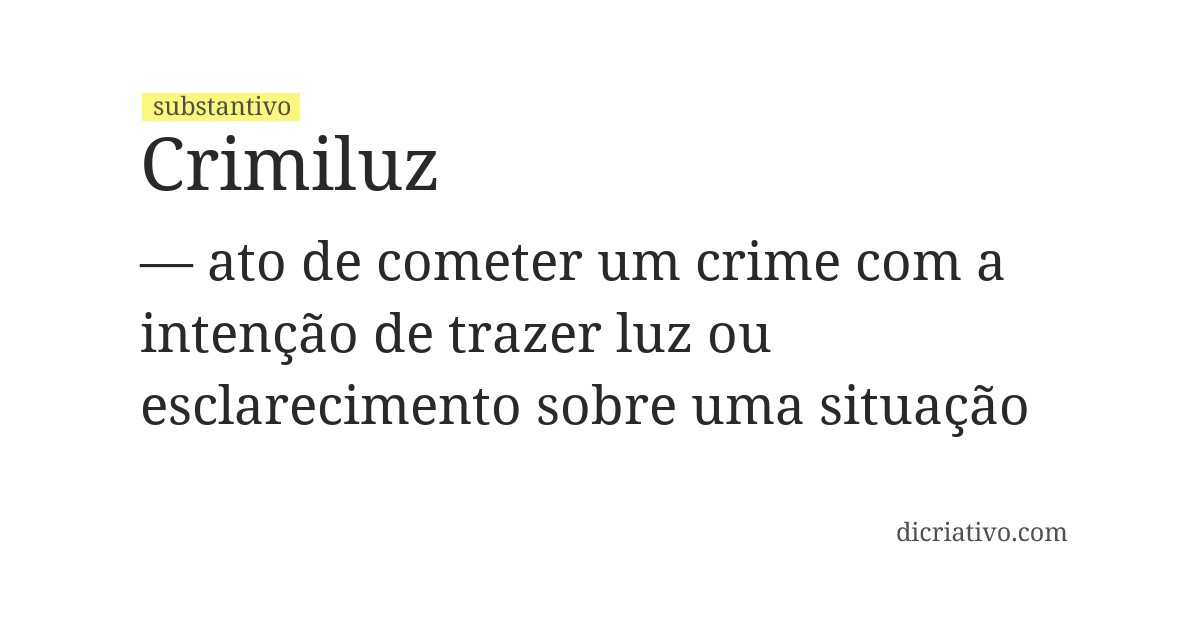 Significado de crimiluz