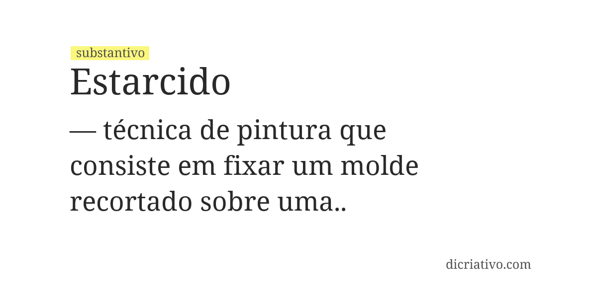 Significado de estarcido