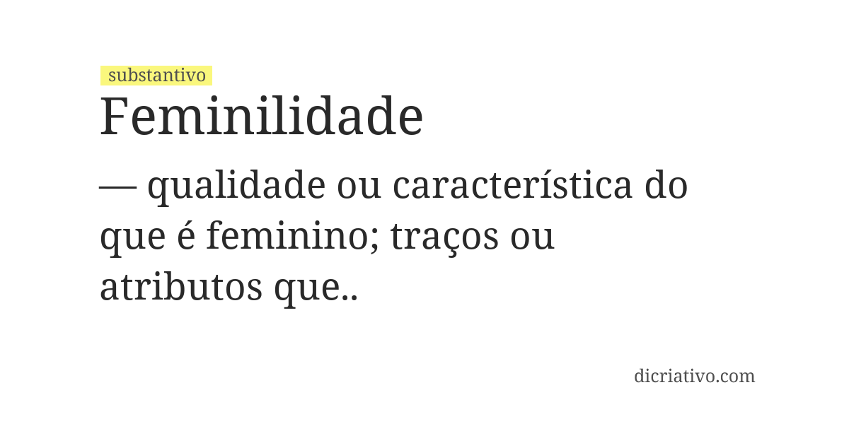 Significado de feminilidade