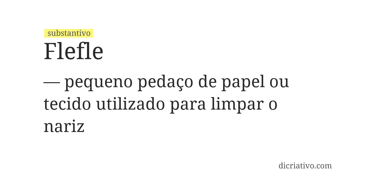 Significado de flefle