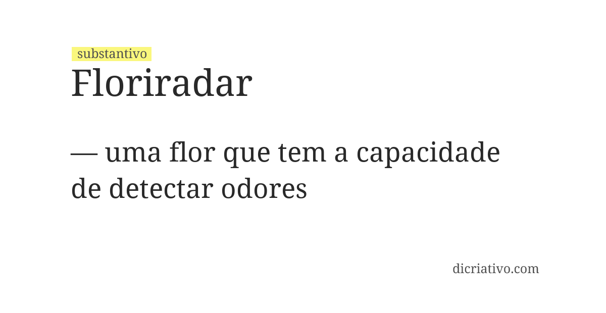 Significado de floriradar