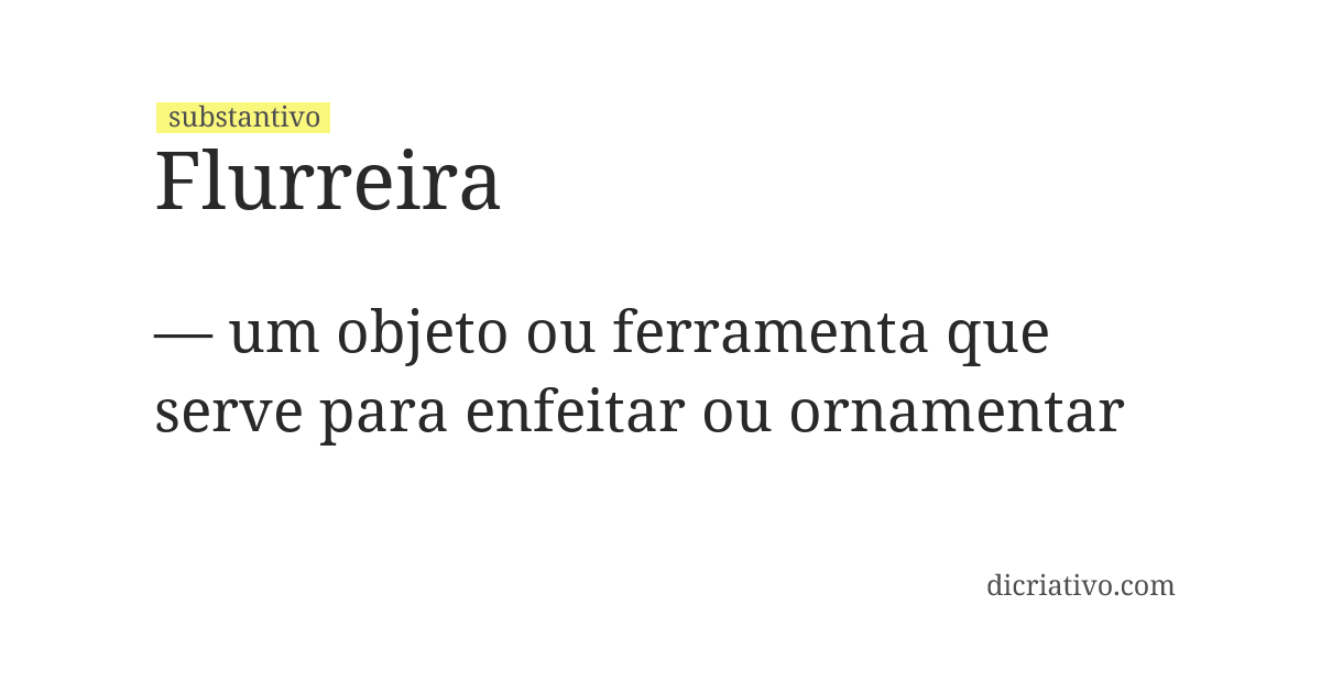 Significado de flurreira