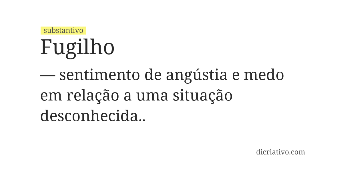 Significado de fugilho
