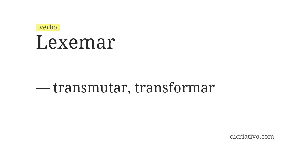 Significado de lexemar