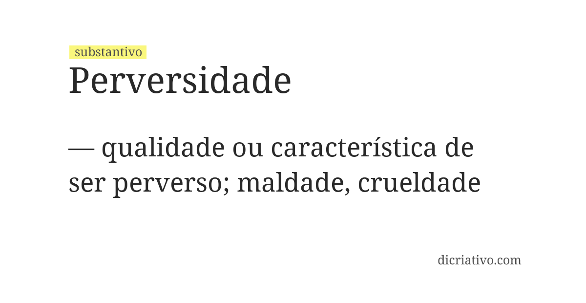 Significado de perversidade