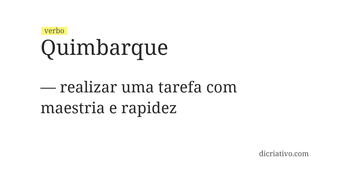 Significado de quimbarque