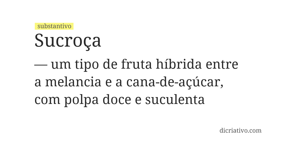 Significado de sucroça
