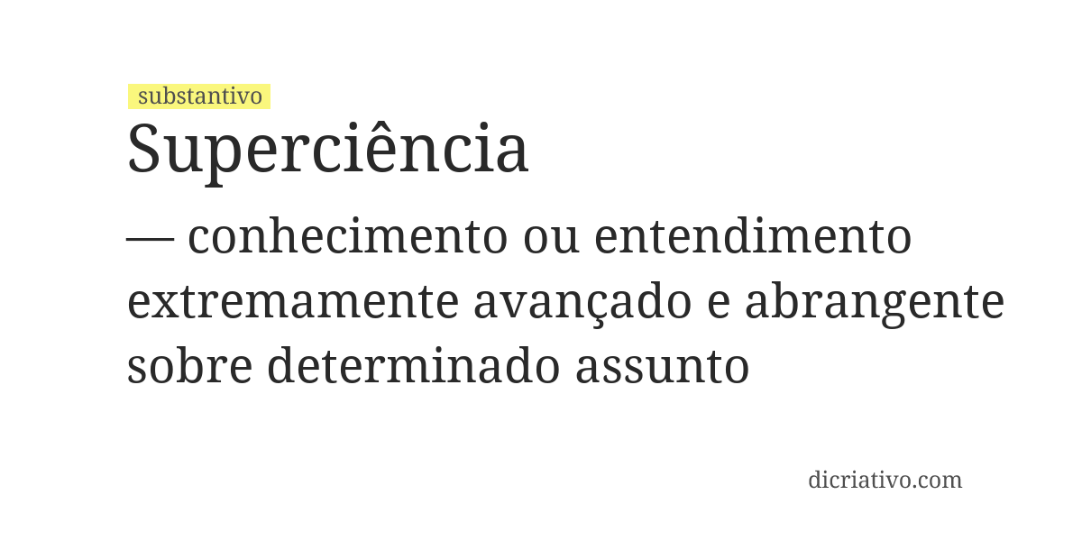 Significado de superciência