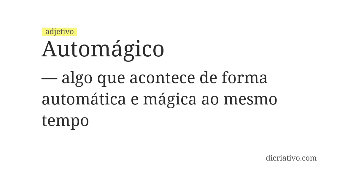 Significado de automágico