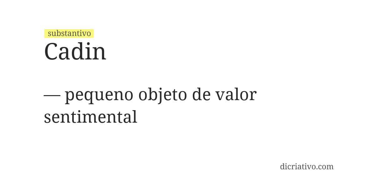 Significado de cadin