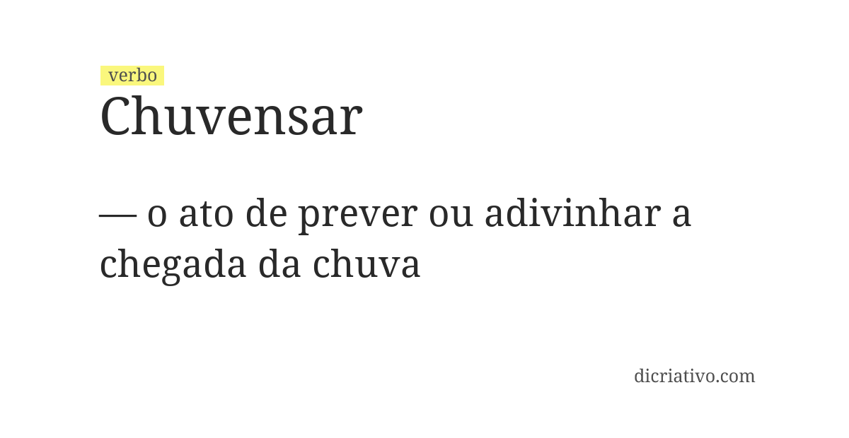 Significado de chuvensar