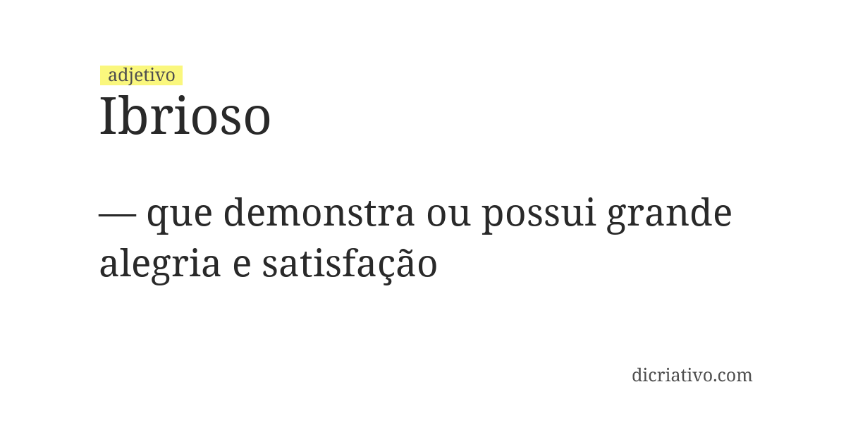 Significado de ibrioso