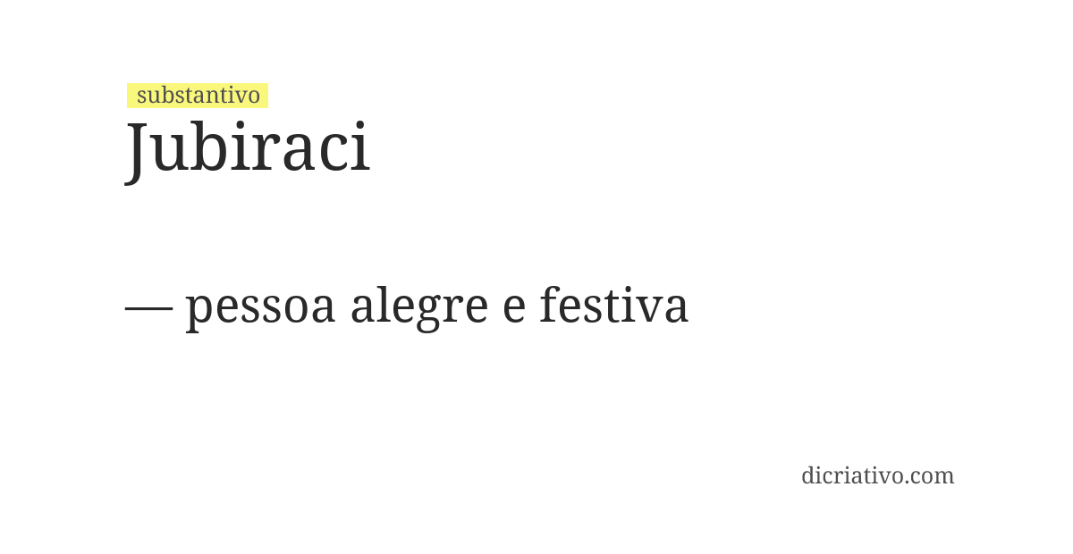 Significado de jubiraci