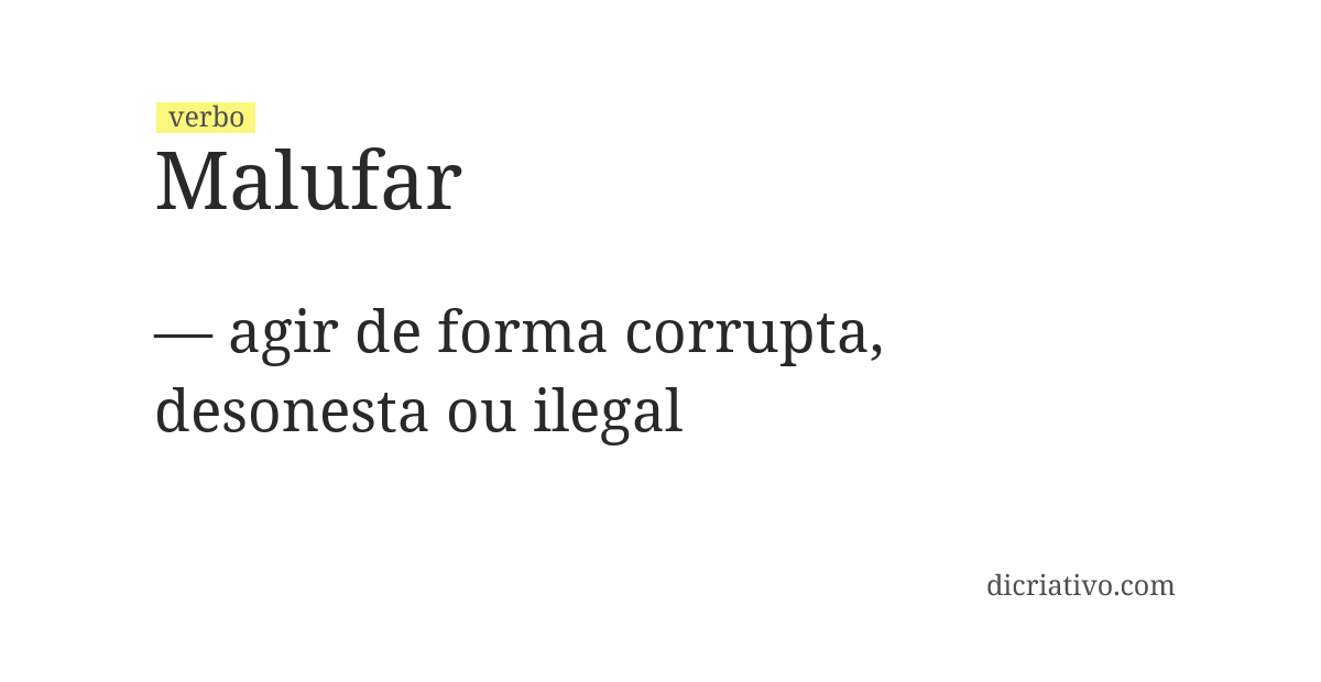 Significado de malufar
