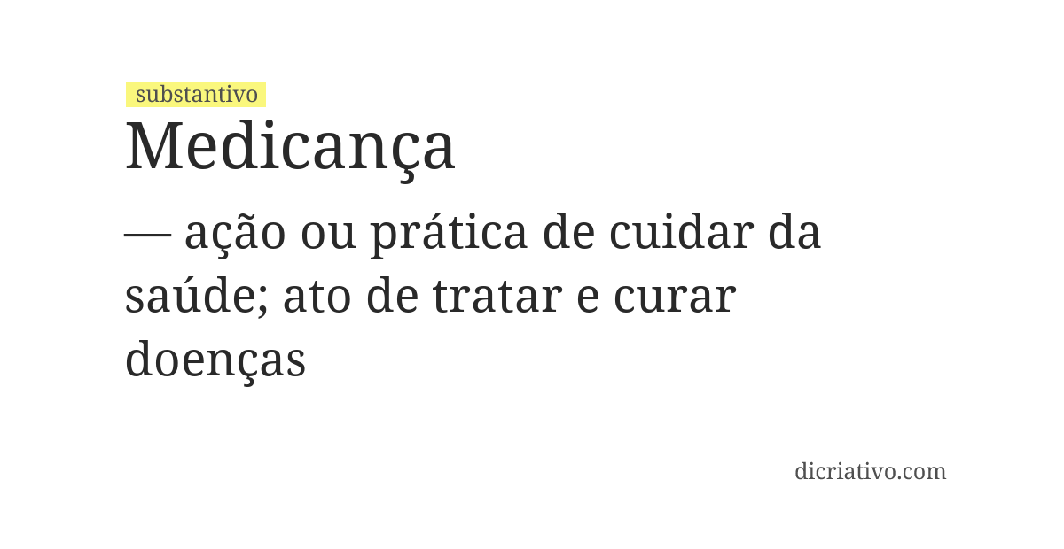 Significado de medicança
