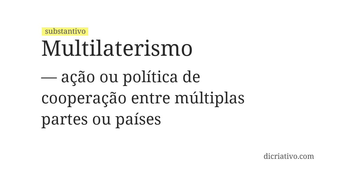 Significado de multilaterismo