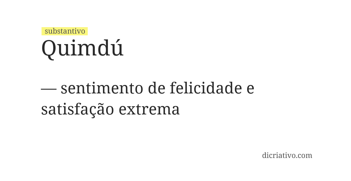 Significado de quimdú