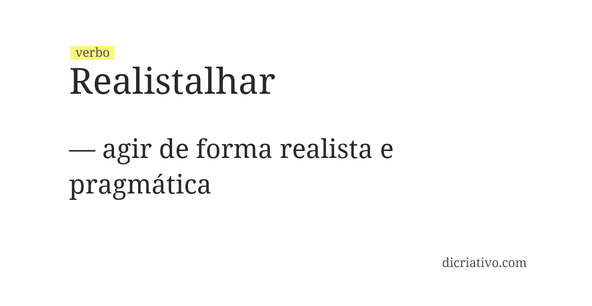 Significado de realistalhar