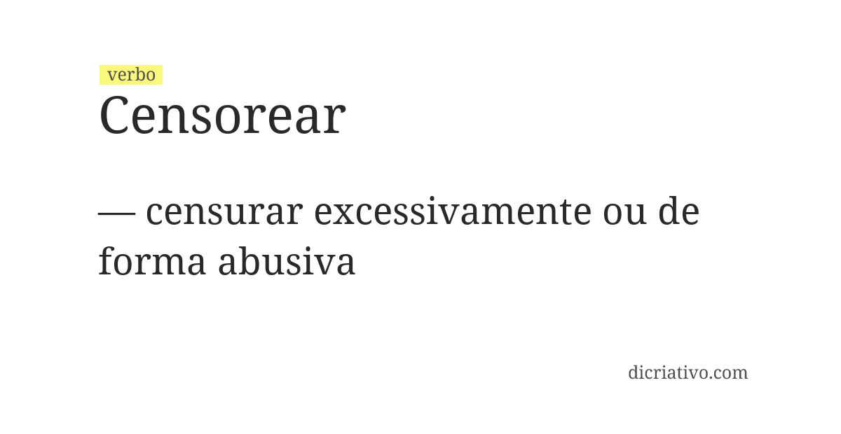 Significado de censorear