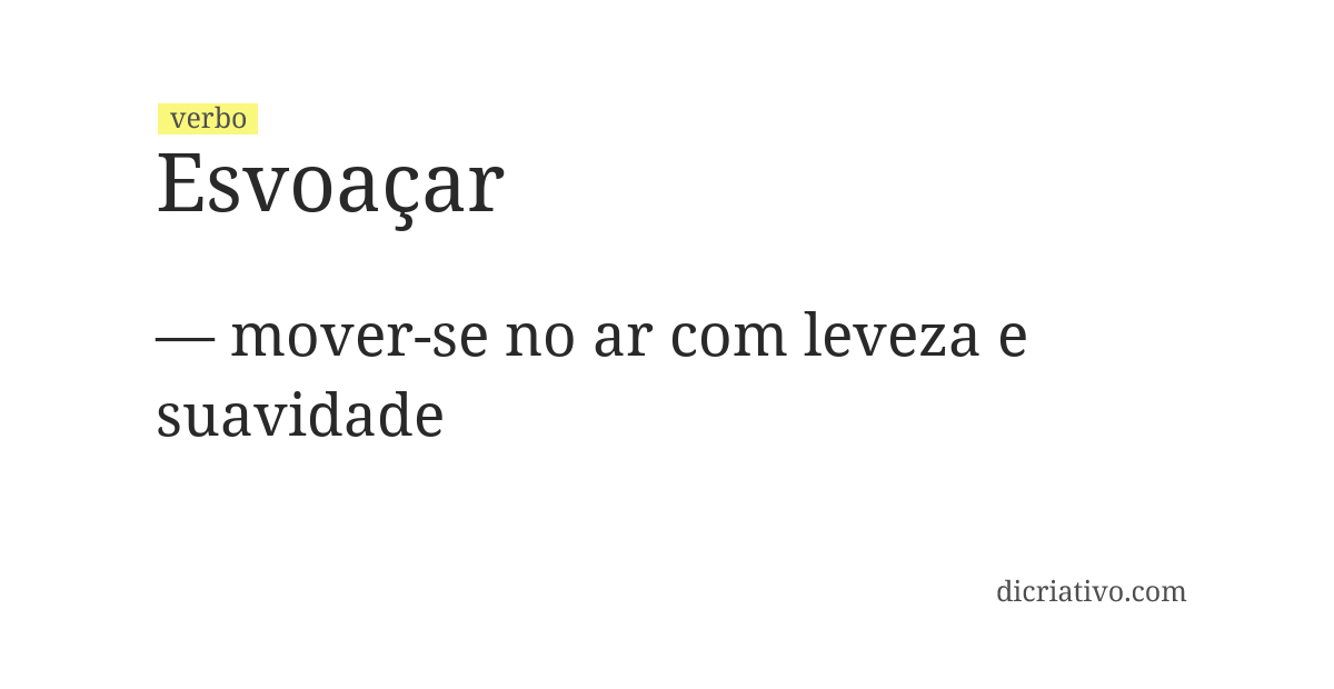 Significado de esvoaçar