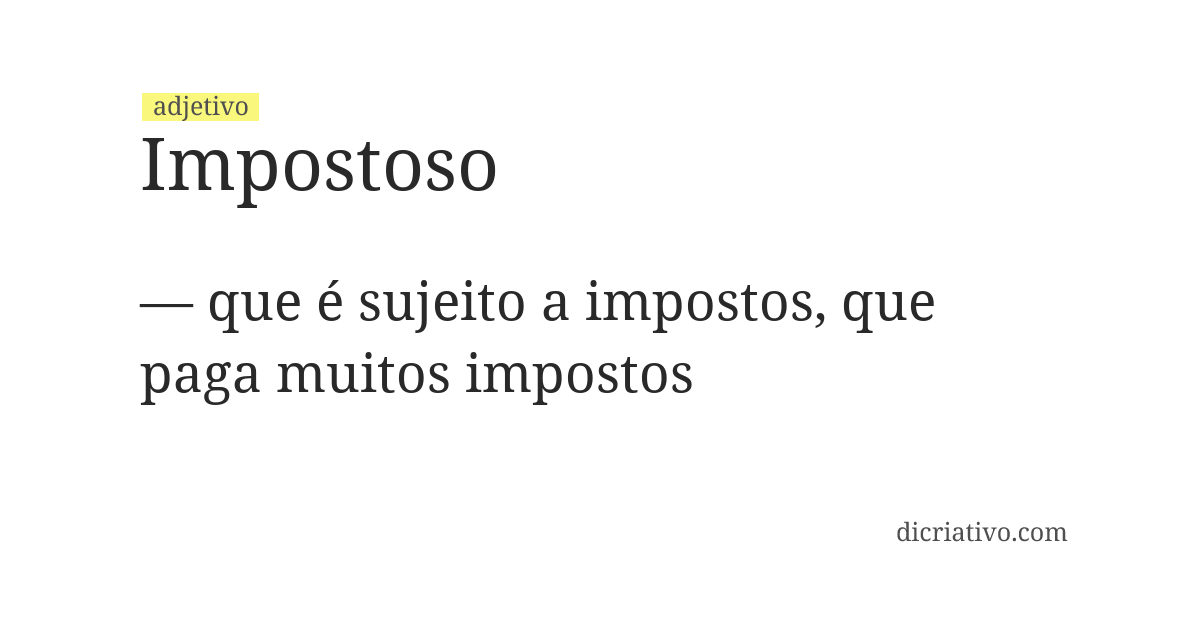 Significado de impostoso