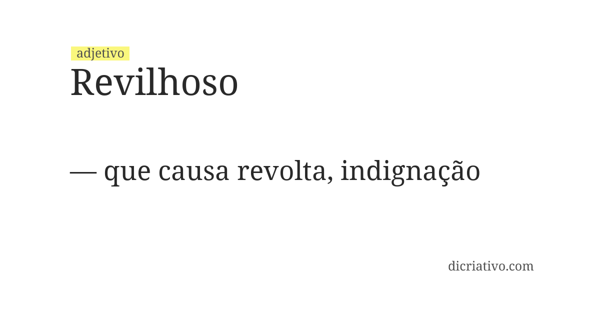 Significado de revilhoso