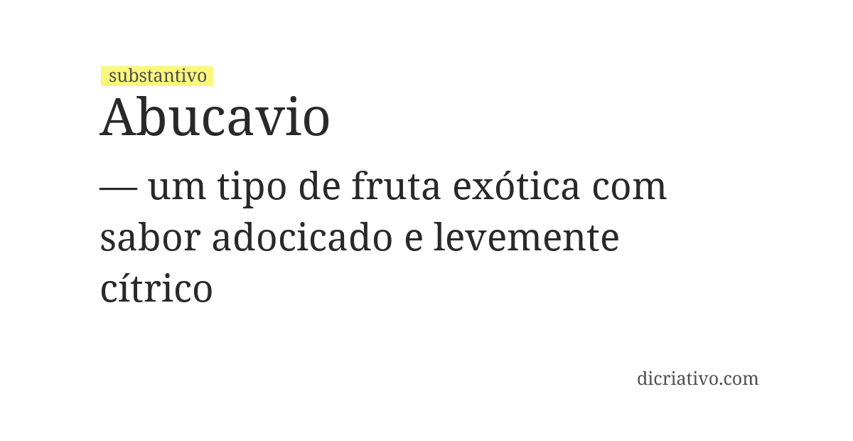 Significado de abucavio