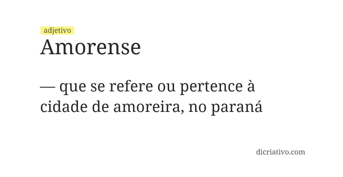 Significado de amorense