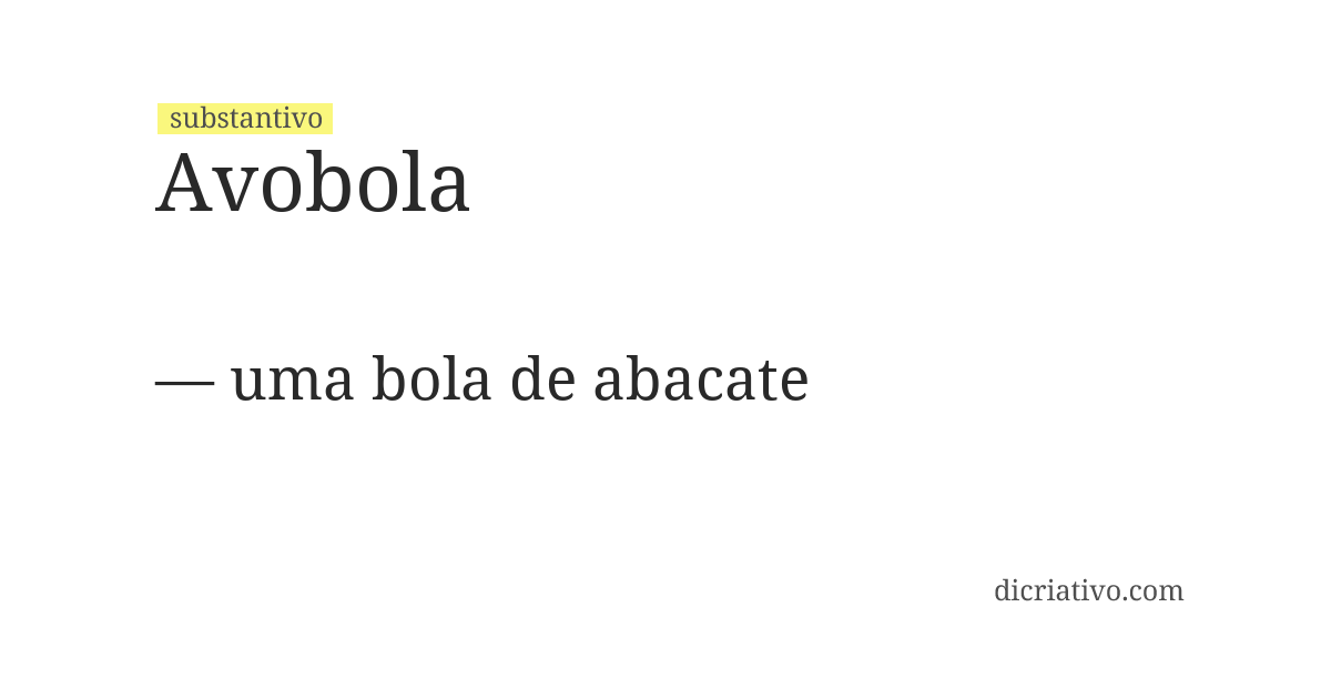 Significado de avobola