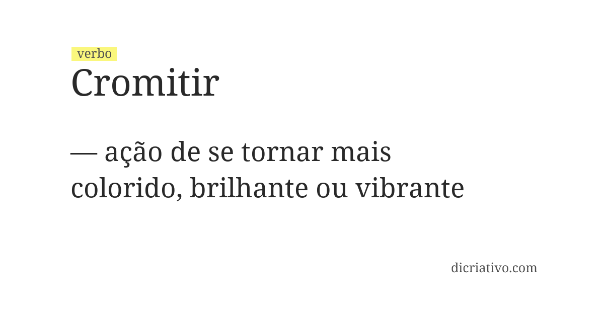 Significado de cromitir