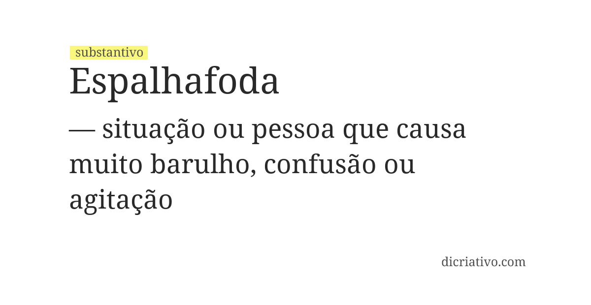 Significado de espalhafoda