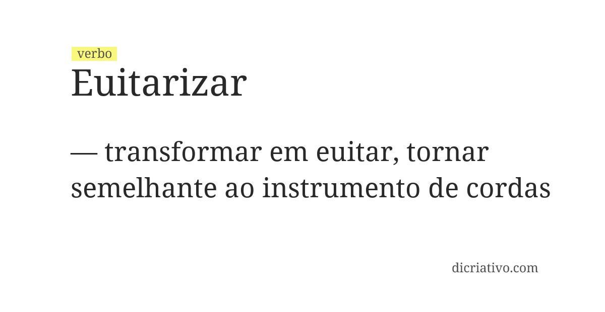 Significado de euitarizar