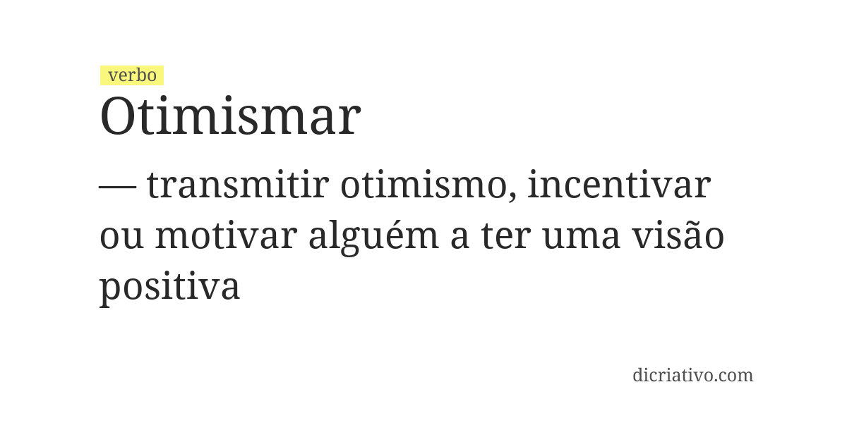 Significado de otimismar