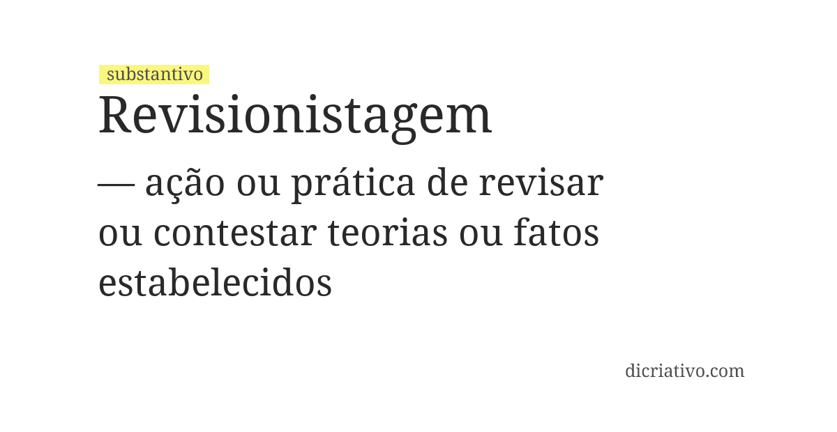 Significado de revisionistagem