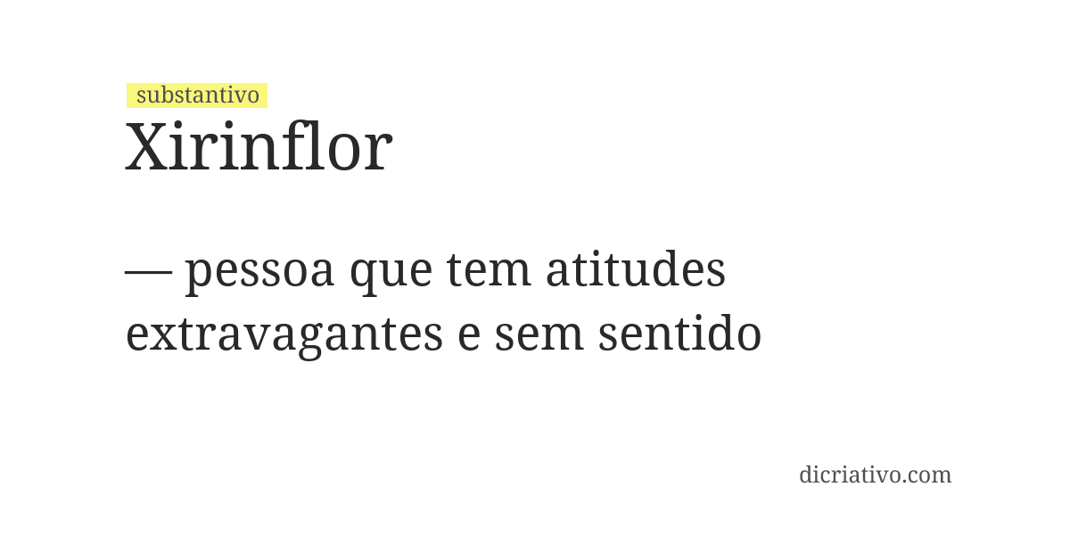 Significado de xirinflor