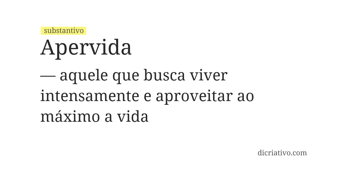 Significado de apervida