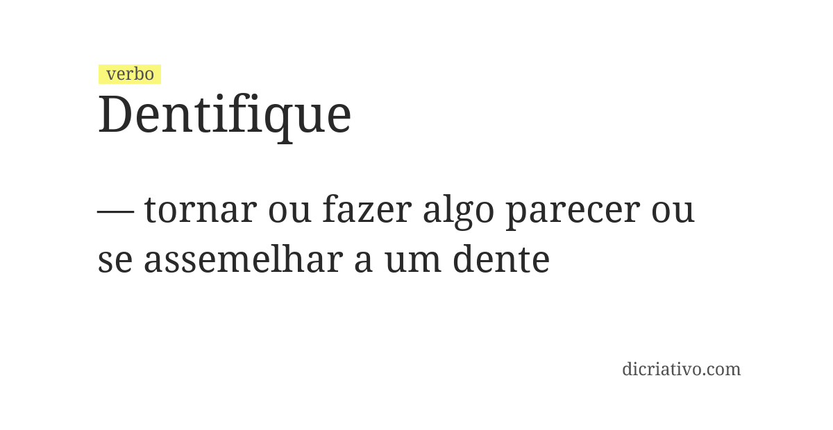 Significado de dentifique
