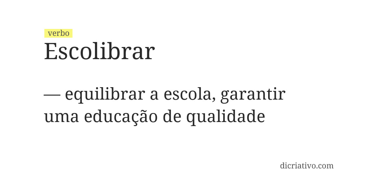 Significado de escolibrar