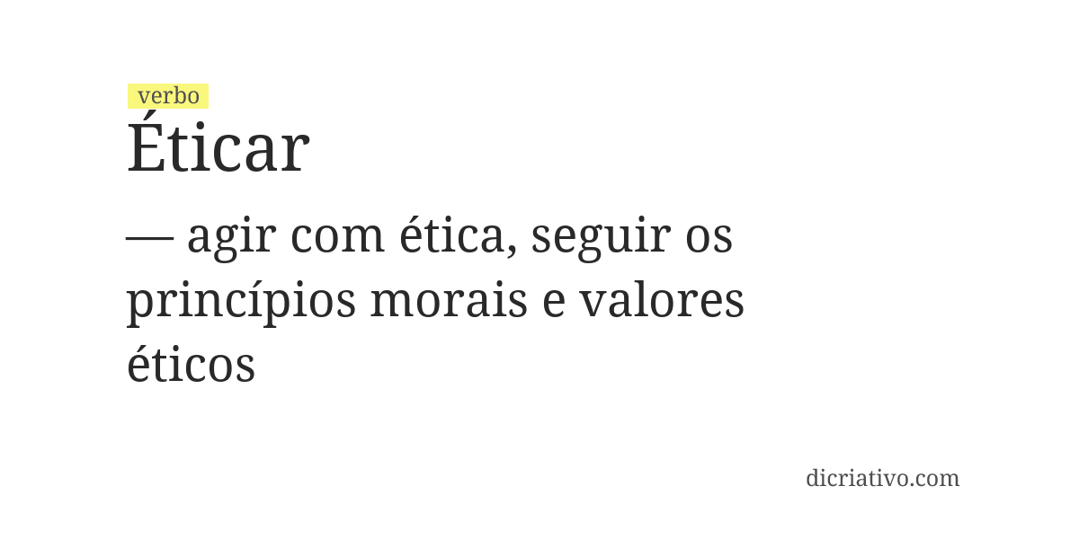 Significado de éticar