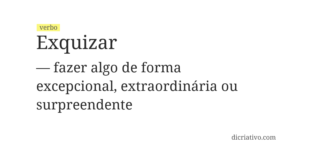 Significado de exquizar