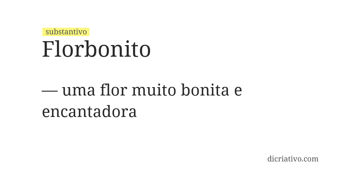 Significado de florbonito