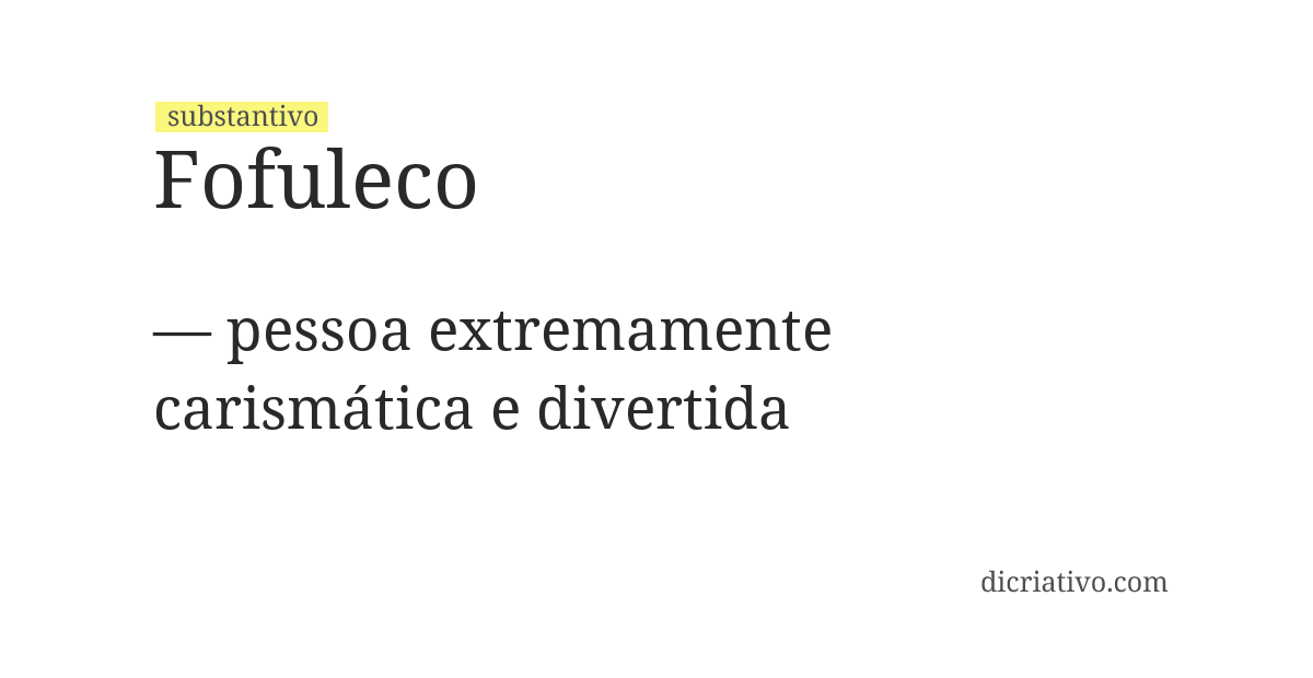 Significado de fofuleco