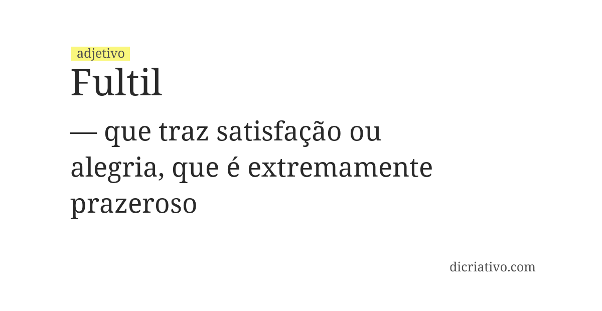 Significado de fultil
