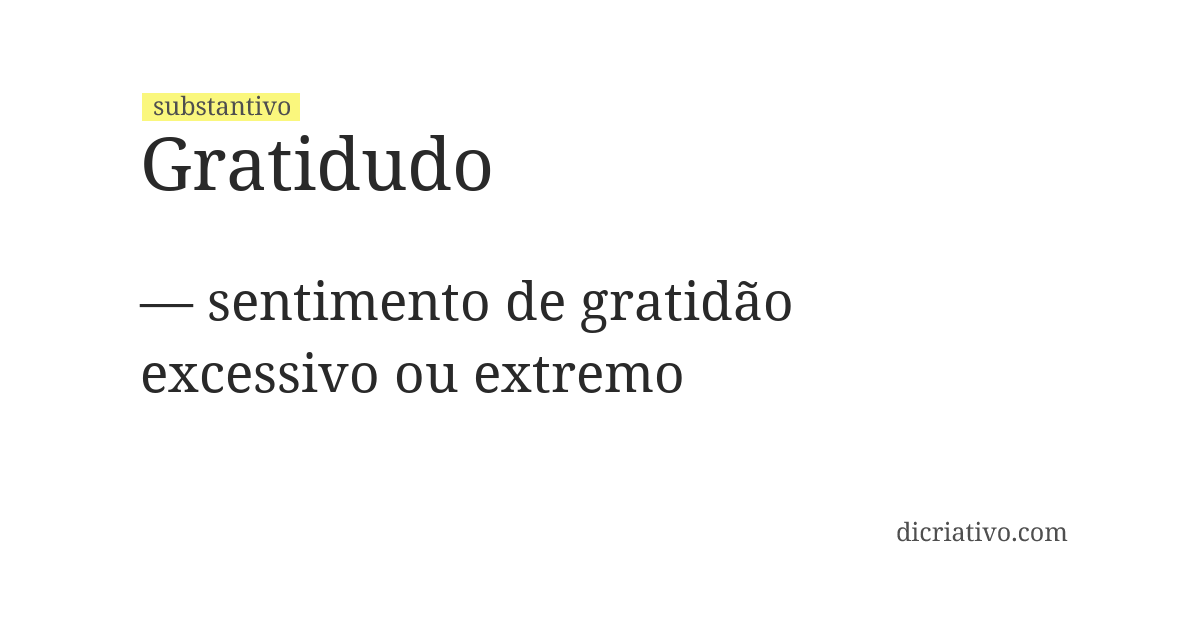 Significado de gratidudo